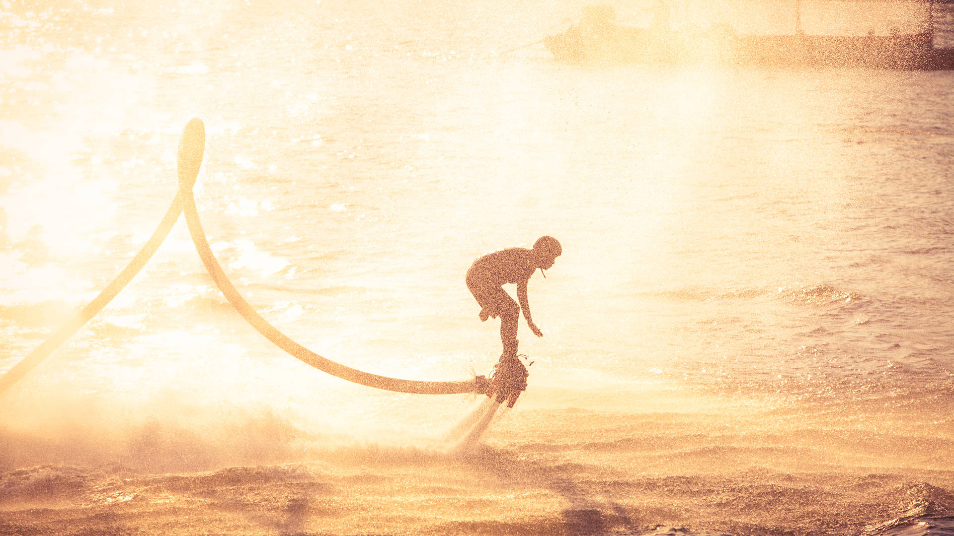 A person flyboarding in Dubai