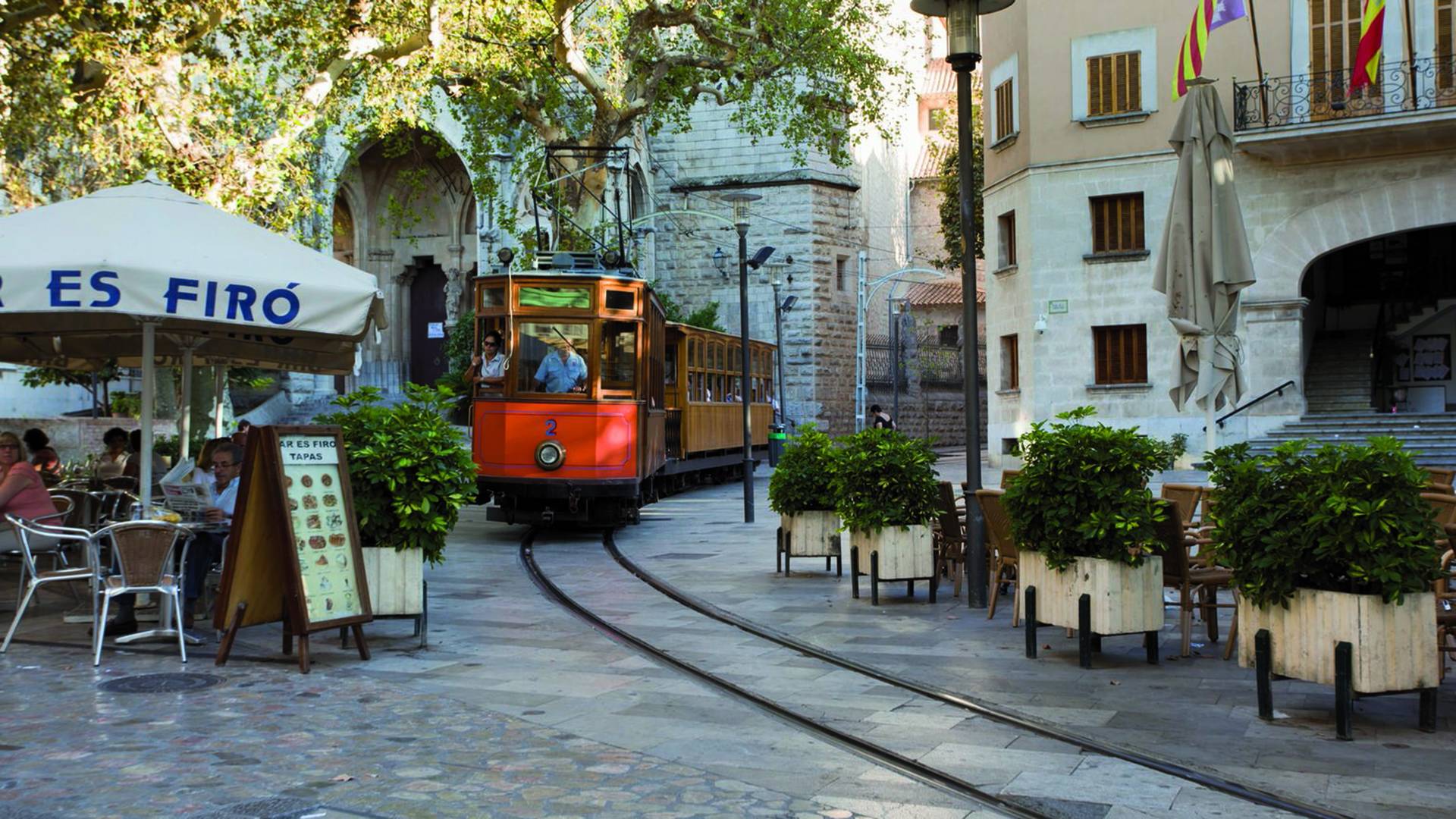 Regional wooden train on Mallorca