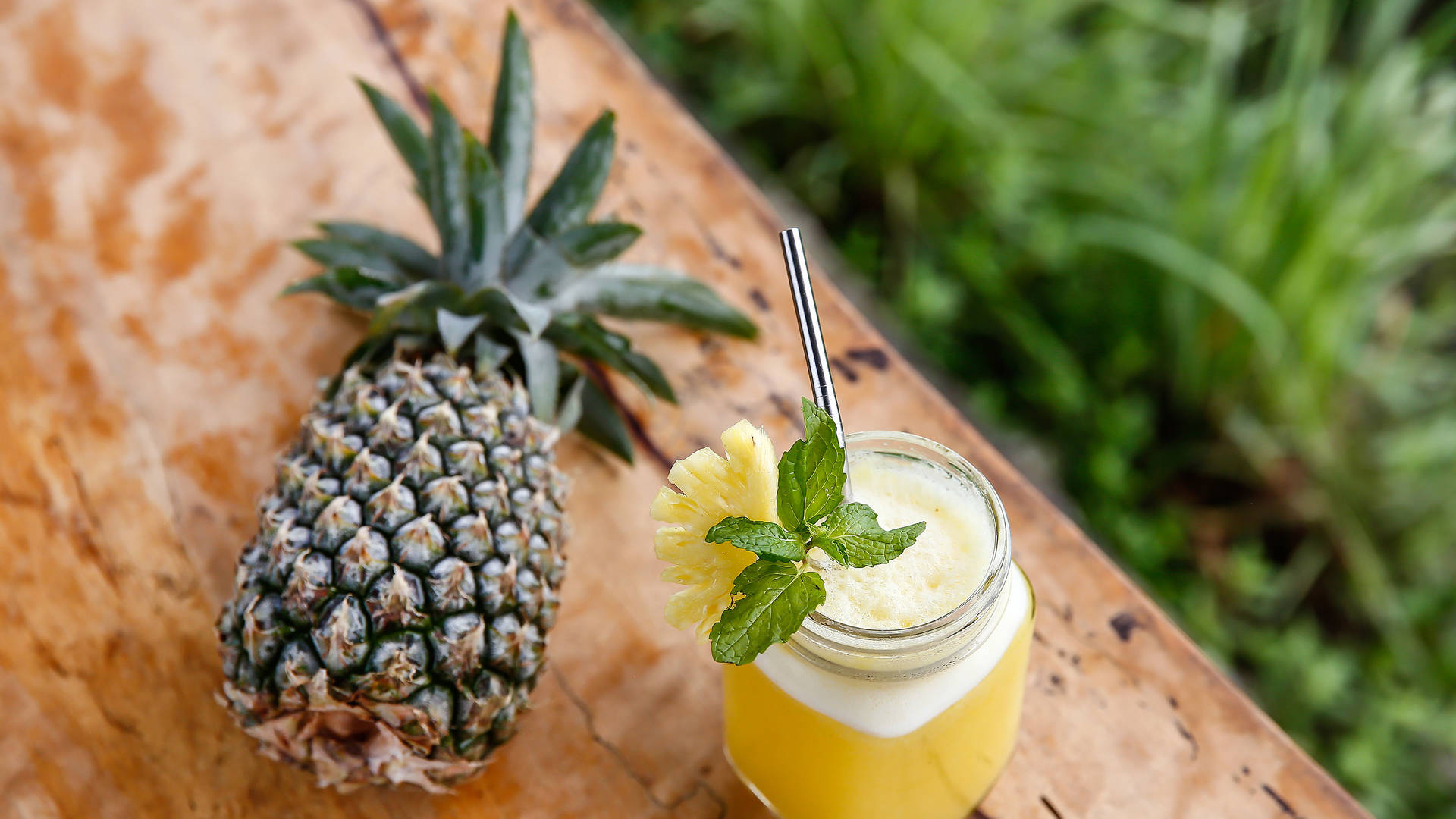 A pineapple mocktail